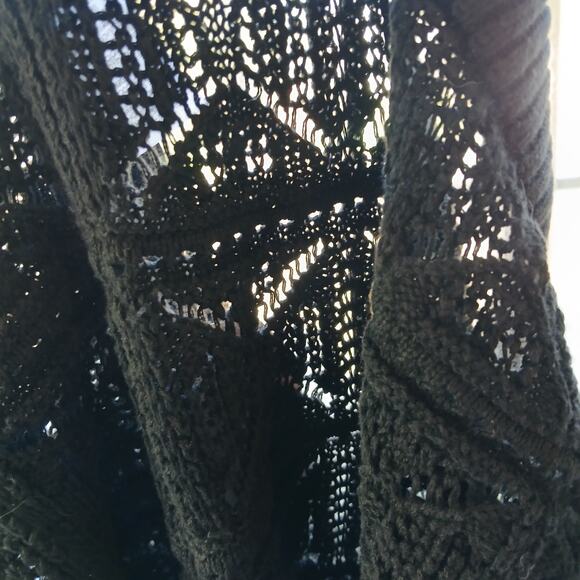 Time and Tru Missy Coverup Black Knit Lace Shorts XL (16-18) cotton high-waisted - Picture 4 of 11